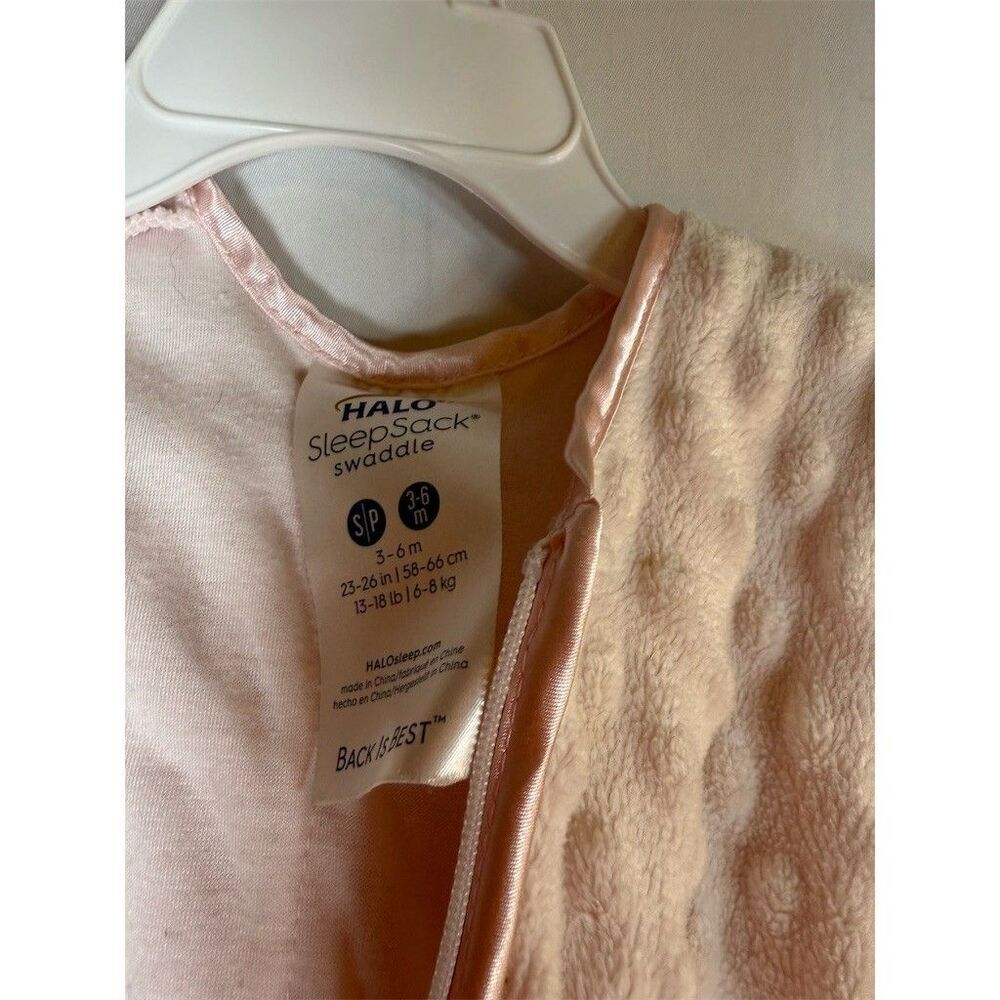 HALO SleepSack Swaddle Wearable Blanket Pink Trim Small 3-6 Months - Picture 6 of 16